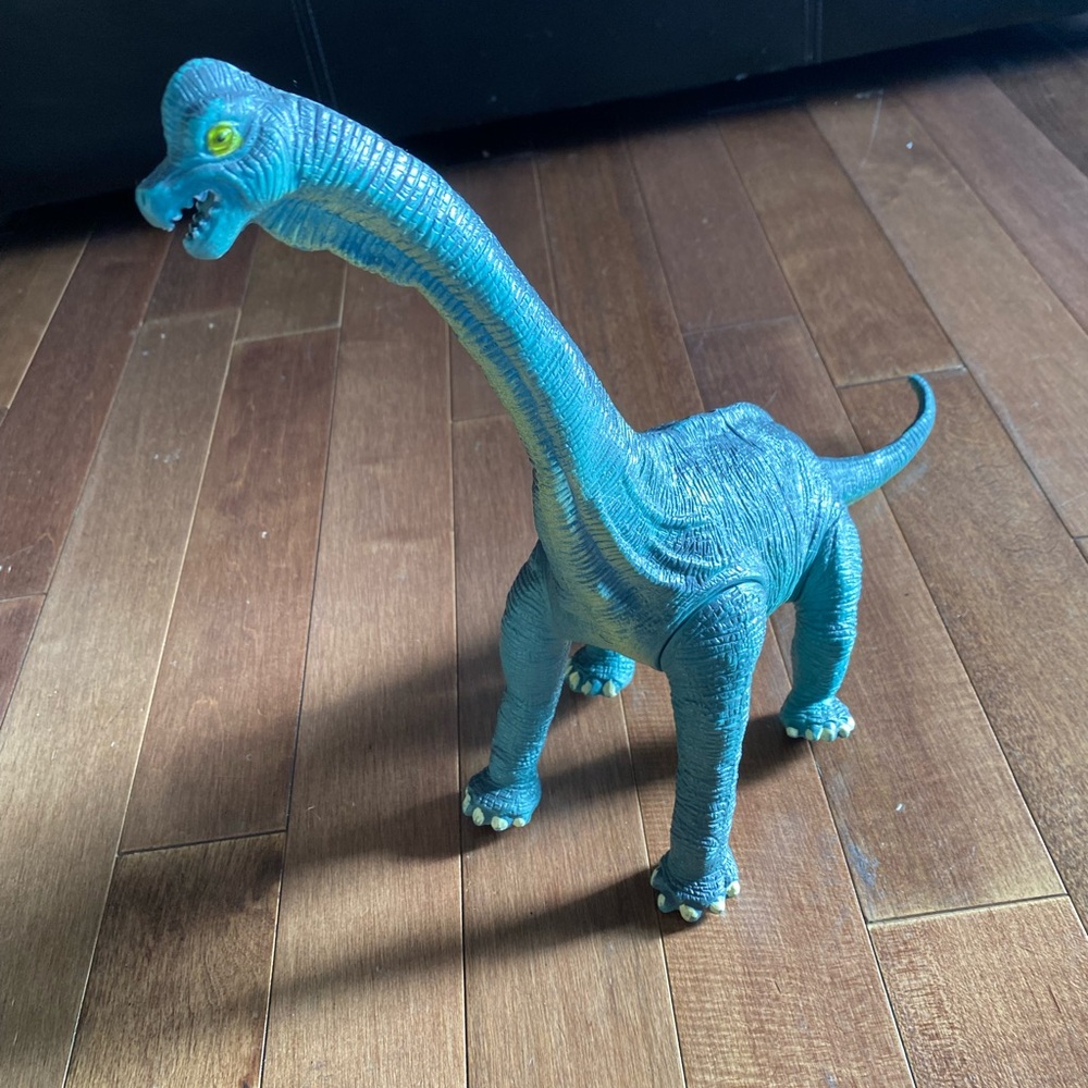 Vintage 1999 Brachiosaurus Dinosaur Toy Figure Blue/Green
